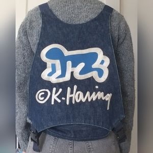 Keith Haring denim backpack